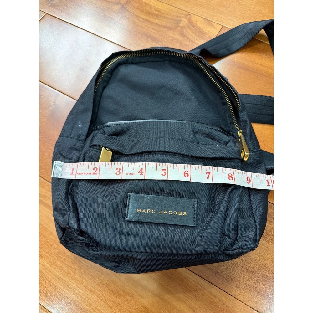 Marc Jacobs Mini Backpack Womens Black Nylon Gold Hardware Small OS - Picture 7 of 10